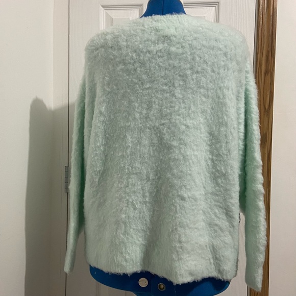 Maeve by Anthropologie women plush fuzzy green sweater. Size X1. Used. - Picture 6 of 7